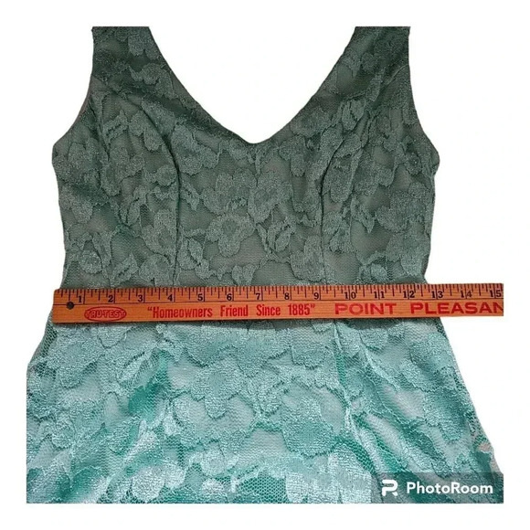 B.Smart Size 5 Mint Green Lace Overllay Fit Short Formal Evening Prom Dress - Picture 2 of 16